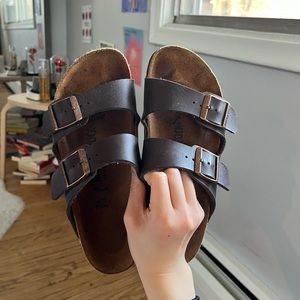 Birkenstock Arizona Sandals - Brown, 37